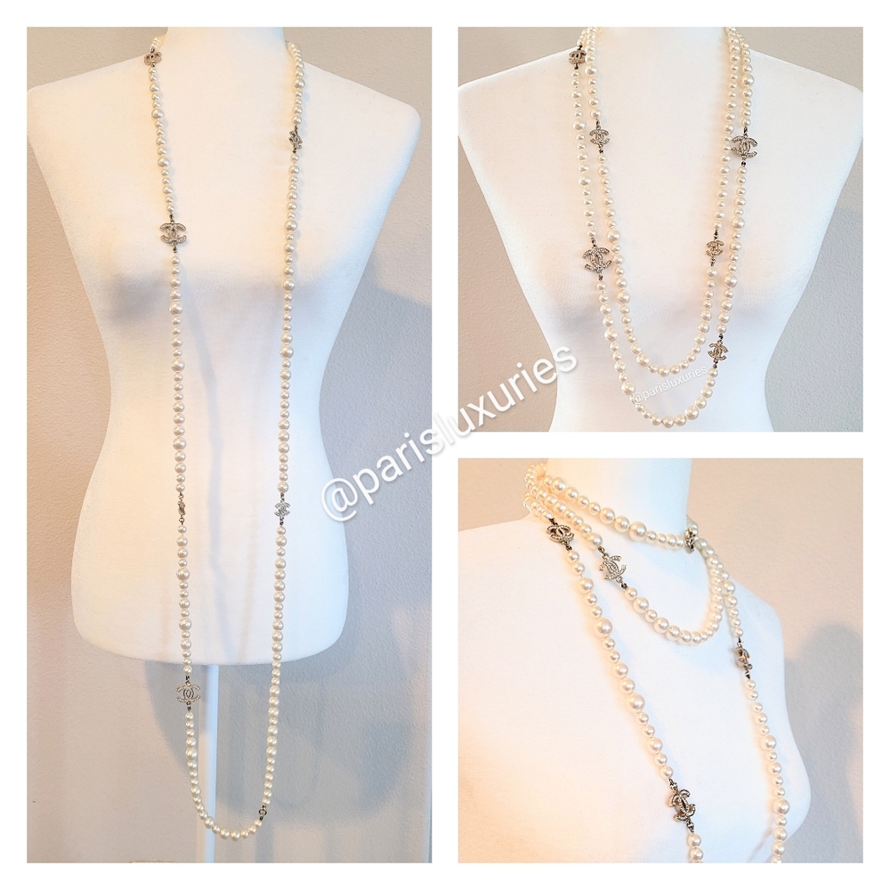 🚫SOLD🚫 CHANEL Rare Extra Long Double White Pearl